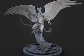 do 3d face sculpting, character sculpting, creatures sculpting for 3d printing