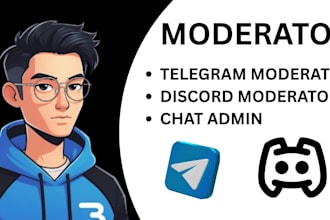 be your web3 community moderator, discord and telegram chat admin