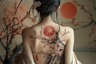do a personalized japanese style tattoo desing