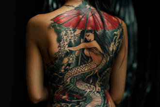 draw a japanese or oriental tattoo design for you
