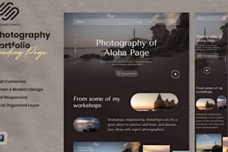 do squarespace photography portfolio template wildlife wedding fashion website