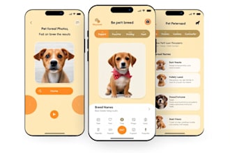 develop ai dog breed scanner app, pet monitoring app, pet breed scanner website