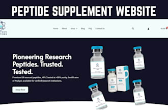 build ruo peptide website vitamin store peptide store nutraceutical website