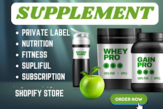 build private label supplement store vitamin store supplement shopify website