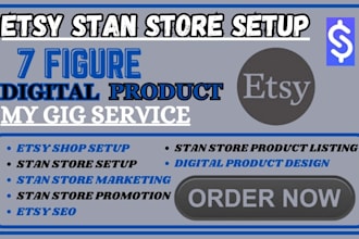 setup stan store, etsy stan store design, stan store marketing, digital product