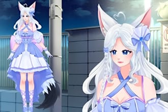 design and rig vtuber commission vtuber avatar 2d vtuber vtube in 2d anime art