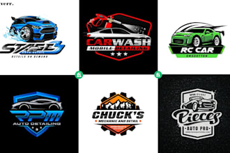design mobile detailing, auto detailing, automotive and car wash logo
