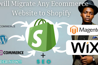 migrate your ecommerce store to shopify from wordpress, website migration