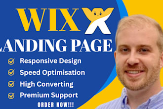 design a highly converting wix landing page, wix online store or wix studio