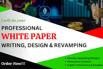 do defi, web3 white paper writing, nft white paper design with tokenomics