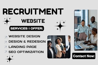 design recruitment website staffing website job board website agency website