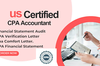 financial audit cpa, financial statement, income, comfort verification letter