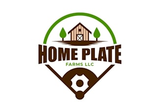 design stand out baseball and farming logo