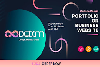 design a personal portfolio, or business website design