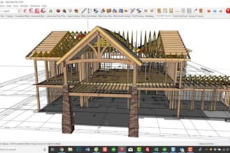design timber frames, 3d house framing, and steel wood structure plans