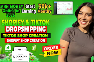 setup 30k profits tiktok shop, manage ecommerce marketing to boost shopify sales