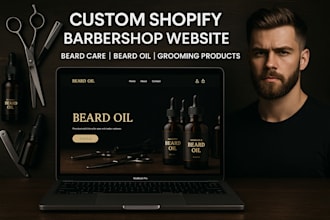 build barbershop shopify beard care beard oil store beauty salon website