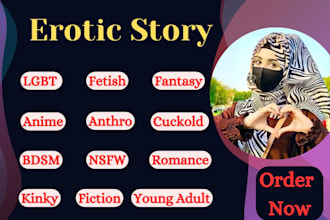 write erotic, kinky, nsfw, bdsm, and romance stories
