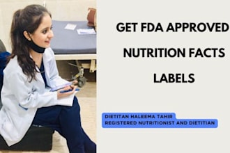 fda, cfia, eu, fsan compliant nutrition facts and supplement facts label