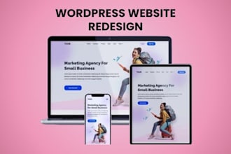 redesign wordpress website, wordpress website redesign, website redesign