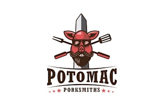 design delicious BBQ restaurant team and product logo