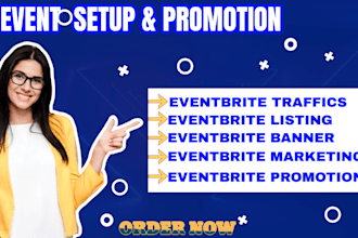 market and promote your event on eventbrite, splash event to drive audience