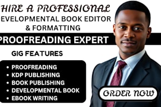 be developmental book editor, christian book editor and formatting on amazon kdp