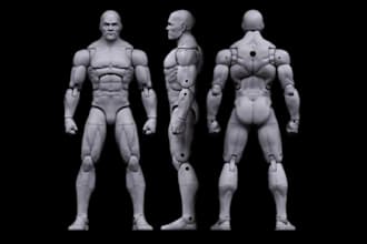 do 3d articulated model 3d articulated figure 3d bjd 3d toy 3d doll 3d printing