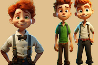 design 3d pixar art, 3d pixar character, talking, midjourney, 3d avatar, cartoon