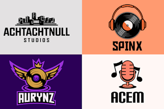 design your music artist, dj, studio, production logo
