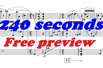 transcribe your sheet music and orchestral scores