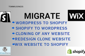 clone, migrate and transfer any ecommerce store to shopify