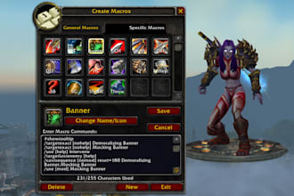 create custom wow world of warcraft macros, scripts, or weakauras