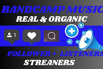make your bandcamp music gain massive engagement, follower, listeners and stream