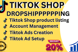fix tiktok shop,tiktok shop setup,tik tok shop dropshipping marketing manager