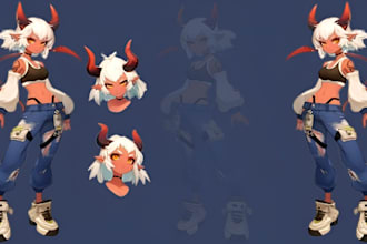 do anime character design reference sheet furry art fursona anime nsfw vtuber