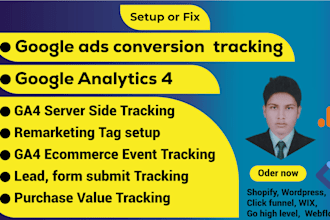 setup gads conversion tracking, google analytics 4, ga4 ecommerce tracking, GTM