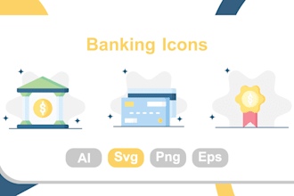 design unique and modern custom icon set