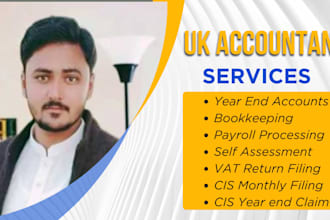be your UK accountant for bookkeeping, vat, payroll and tax returns