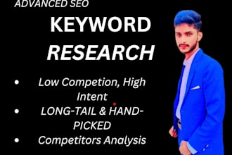 perform advanced keyword research and  competitor analysis for SEO