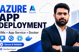 deploy your app on azure app service or vm