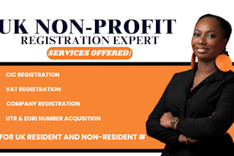 do UK itd , charity, cic, utr, vat and eori and nonprofit