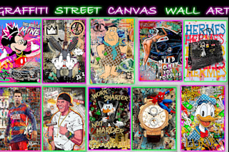 do custom graffiti street wall art mural wallpaper and portrait