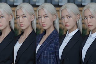 create ai generated model profile photo headshot for business, model, linkedin