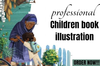 create beautiful amazon kdp children storybook illustration  and cover design