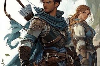 make a d and d character art illustration for you