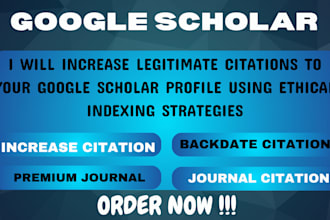 increase google scholar citations and boost your h index professionally