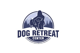 design professional dog retreat center logo