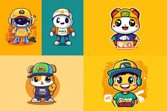 design cute mascot, cartoon character logo design