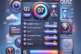build a responsive web based quiz application with automated reports